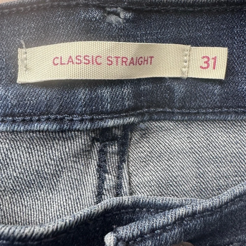 Levi's Women's Dark Blue classic straight Jeans size 31 - Picture 3 of 9